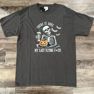 Women’s Halloween Graphic Tee - Skeleton Design
